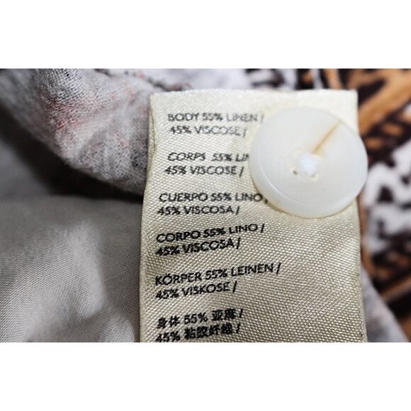 Anthropologie - Floral Print Linen Blend Joggers - Scarf Print - sz 4 - Picture 10 of 12